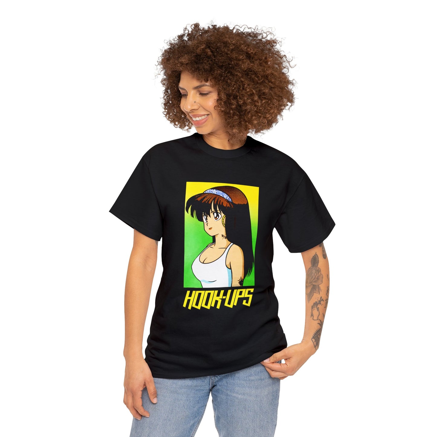 Hook Ups Skateboard Anime Girl T-shirt for Sale
