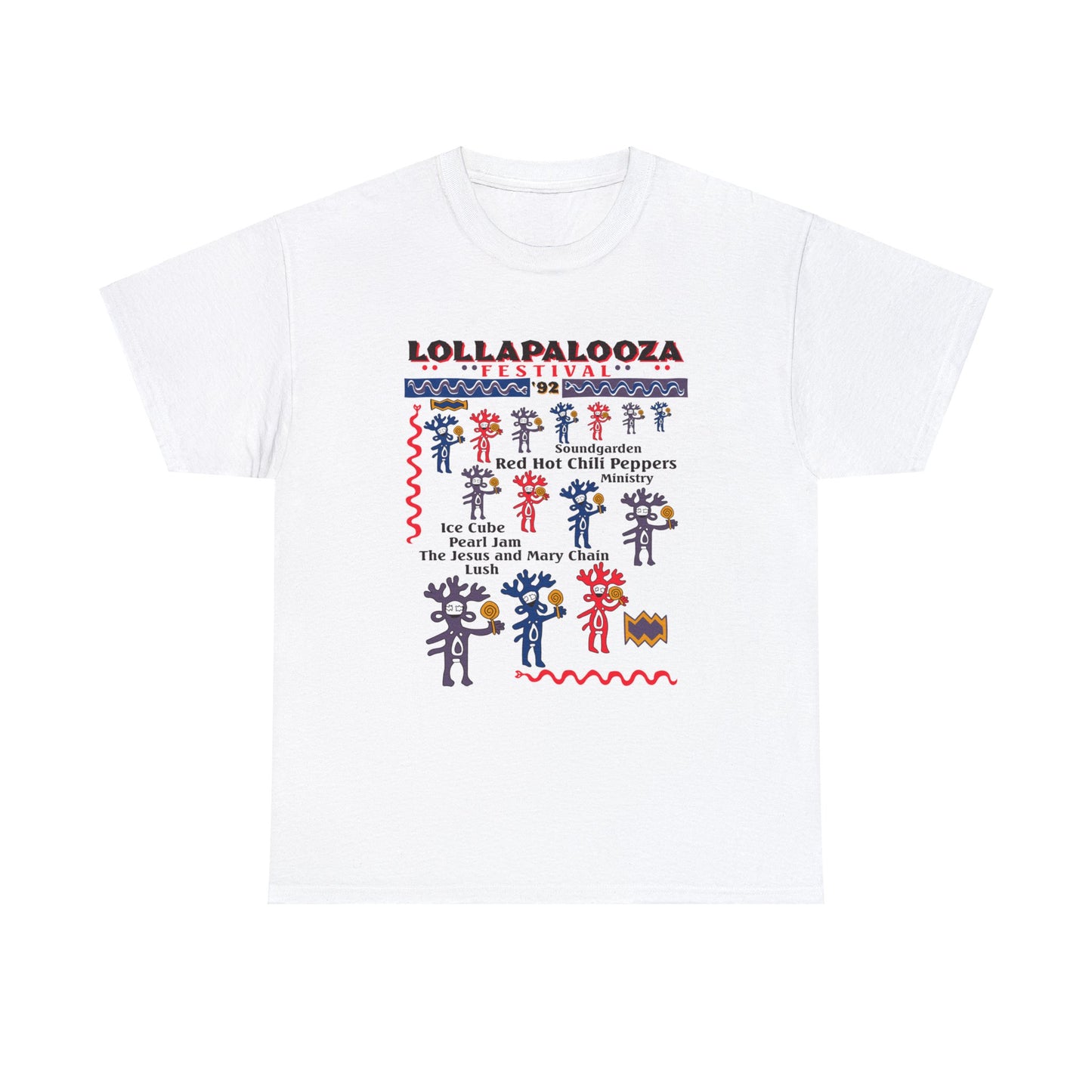 LOLLAPALOOZA Red Hot Chili Peppers Ministry 1992 T-shirt for Sale