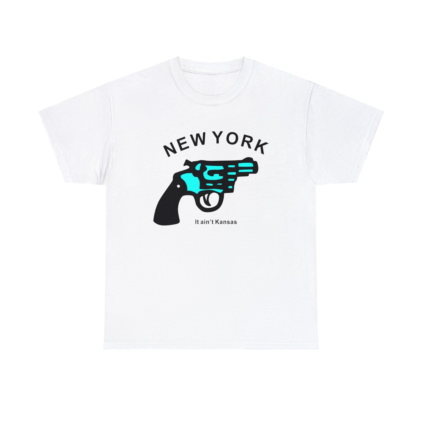 New York It Aint Kansas Gun Revolver T-shirt for Sale
