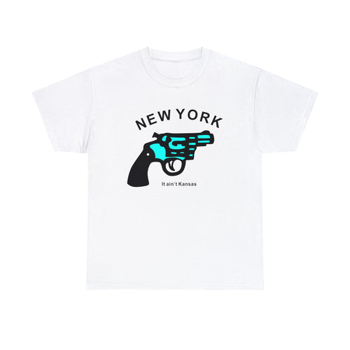 New York It Aint Kansas Gun Revolver T-shirt