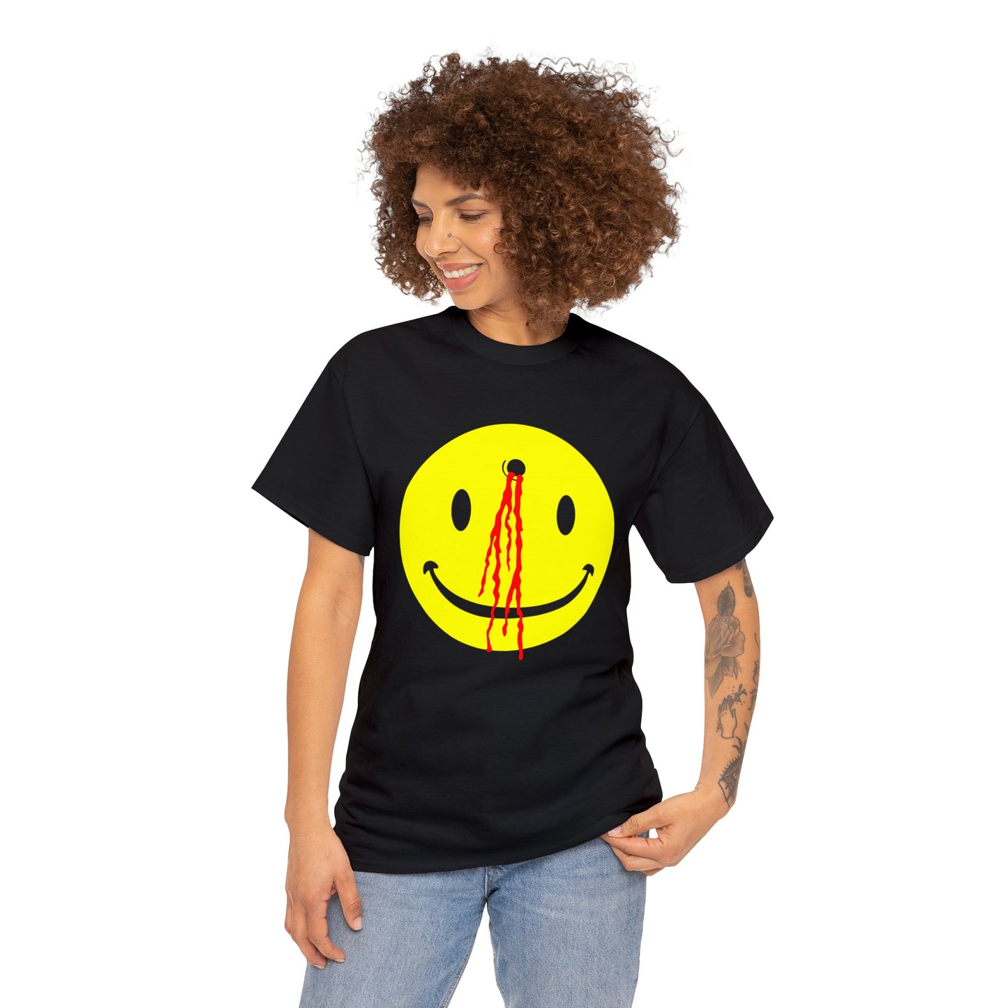 Smiley Face BULLET HOLE T-shirt for Sale