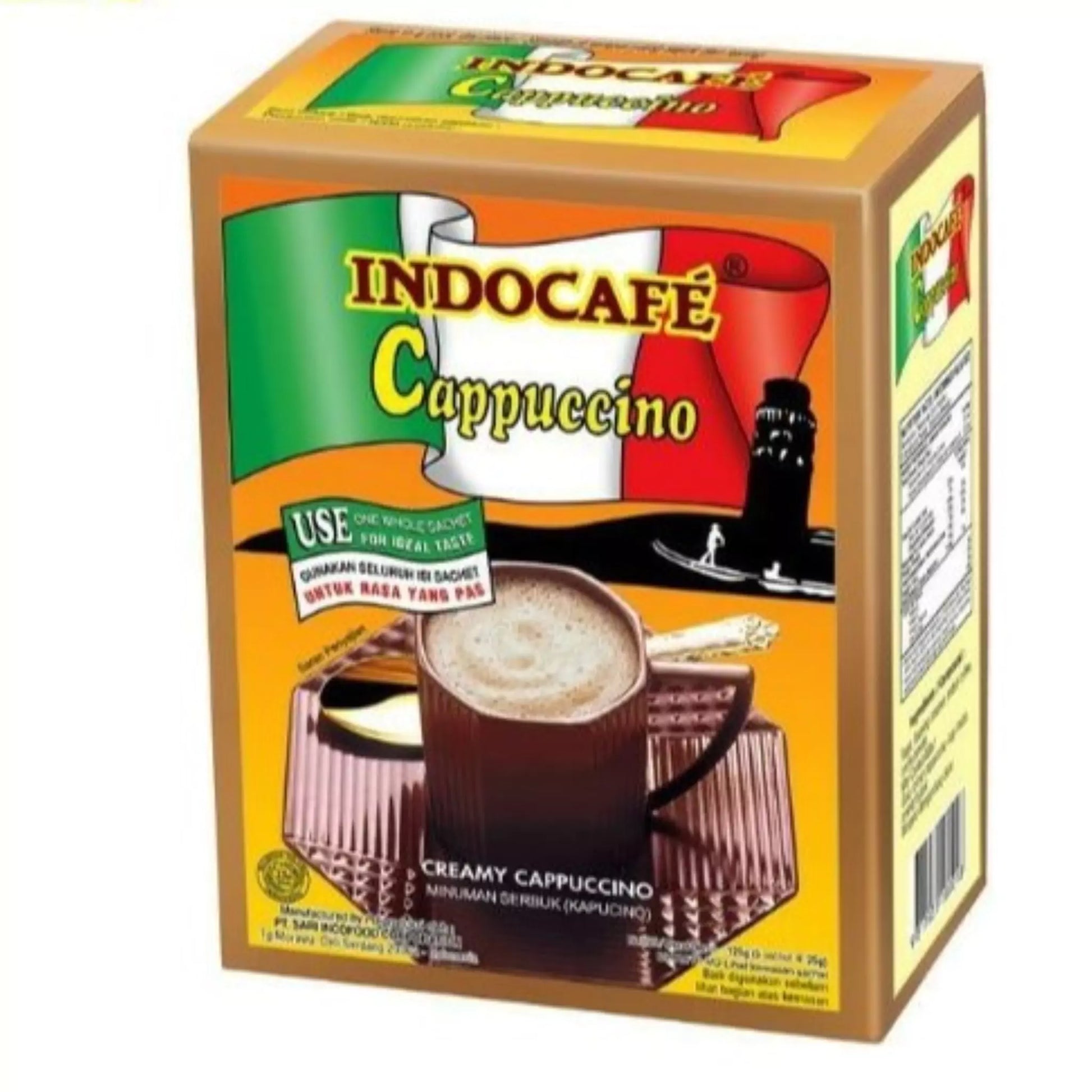 Indocafe Cappucino Instant Coffee 5 Sachets x 25 gram For Sale